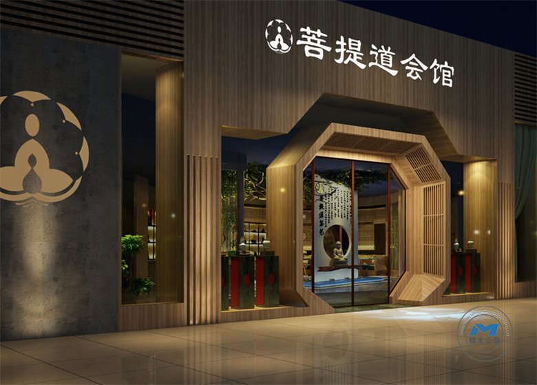 古典中式茶樓裝修設(shè)計(jì)效果門(mén)牌